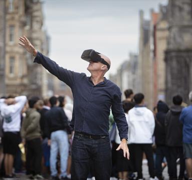 Man wearing a VR set