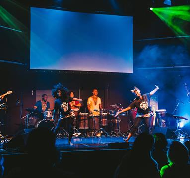 Musicians on stage