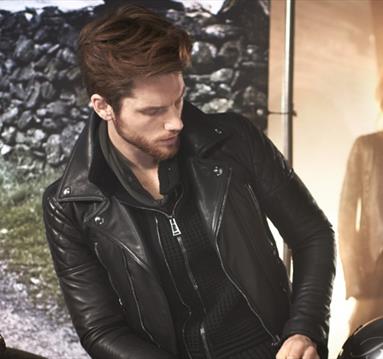 A model wearing Belstaff clothing