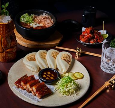 Food at Lucky Cat restaurant by Gordon Ramsey