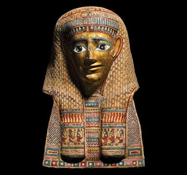 Mumy artifact on a black background