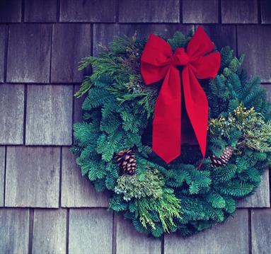 Green and Red Christmas Wreath
