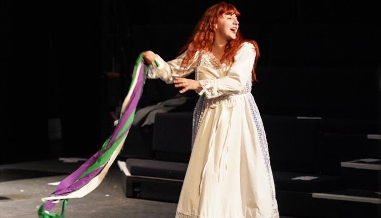 Actress on stage
