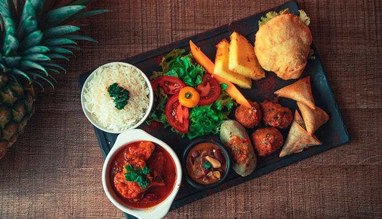 Caribbean food platter