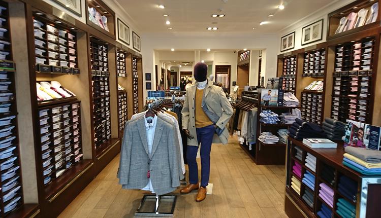 The inside of Manchester's Charles Tyrwhitt branch.