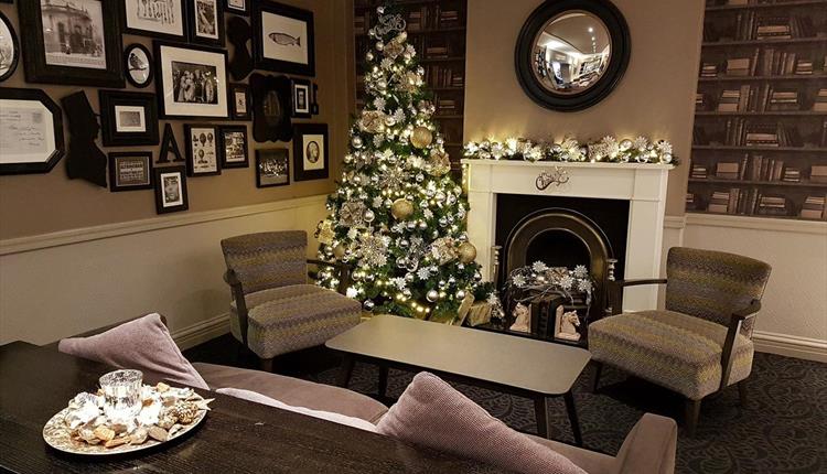 Room with Christmas tree
