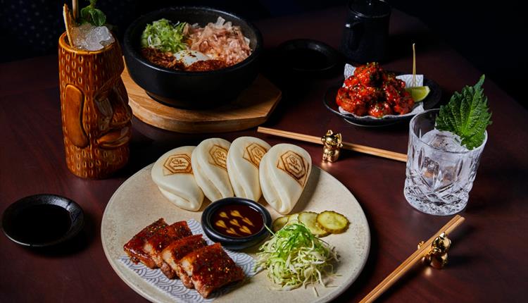 Food at Lucky Cat restaurant by Gordon Ramsey