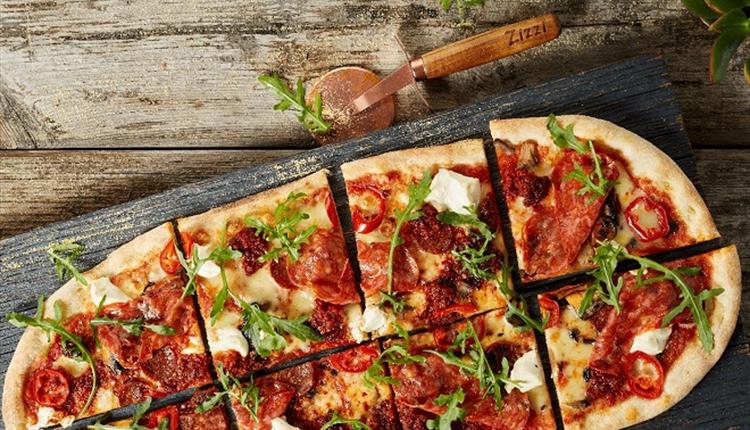 Pizza rustica piccante at Zizzi Manchester