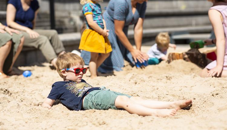 Child in a sandpit