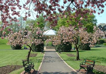 The bandstand at Hare Hill Park.