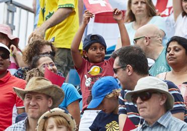 People watching cricket