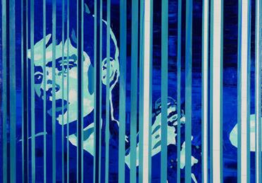 Blue artwork