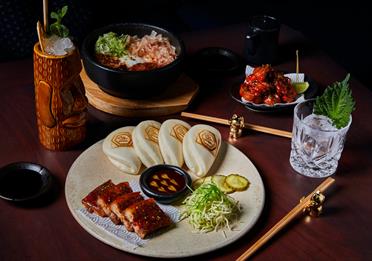 Food at Lucky Cat restaurant by Gordon Ramsey