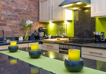 Kitchen inside Lushpads apartment