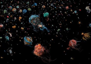 Plastic ocean waste
