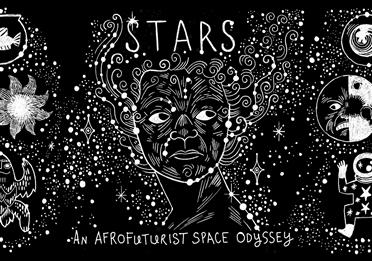 Black and white poster: Stars
