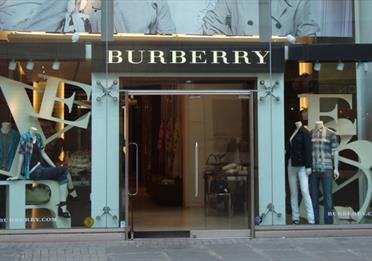The front of the Burberry store in Manchester.