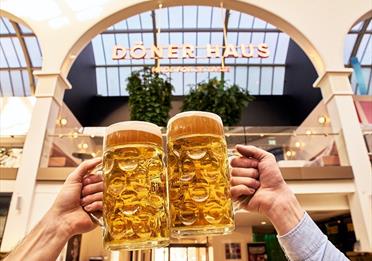 Pints of beer at Doner Haus