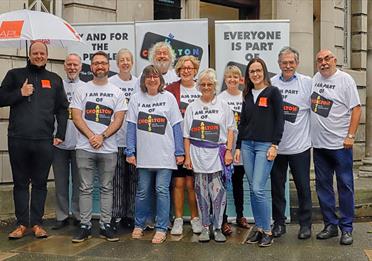Photo of Chorlton Arts team & sponsors