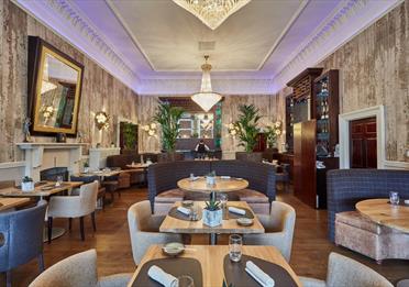 Empty dining room in Seaham Hall