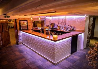 Well-lit bar in the South Causey Inn
