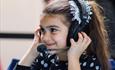 Girl with headphones