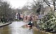 Bridgewater canal with distant packet house