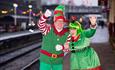 Elfs in green costumes