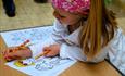 Child enjoying craft activity