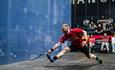 Squash player at National Squash Centre, Manchester