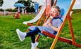 Child enjoying an ice cream at The Ice Cream Farm