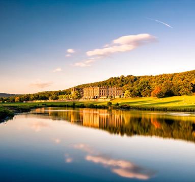 Chatsworth House reflection in water