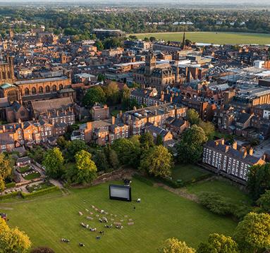 Aerial view of Chester