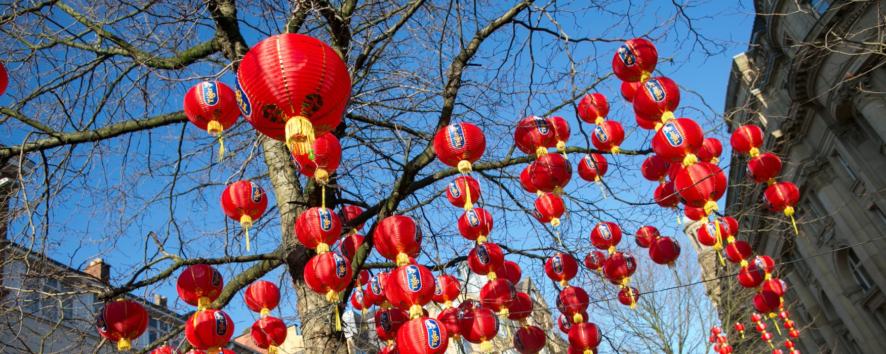 Chinese New Year lanterns in Manchester City Centre