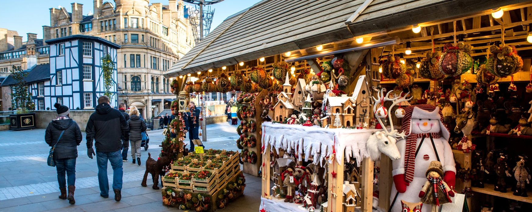 christmas markets near M&S and Exchange Square