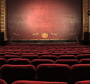 Empty seats in a performance theatre