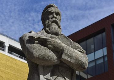 Decommissioned statue of Friedrich Engels