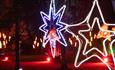 Christmas Light Trail at Dunham Massey, giant stars