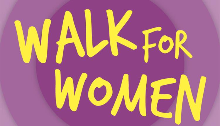 Purple poster: Walk for Women