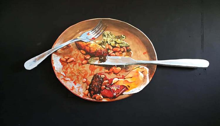 Painting: plate with food