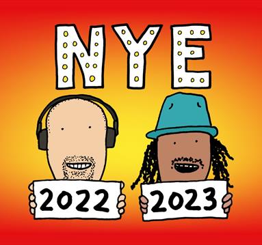 Red poster: NYE 2022-2023
