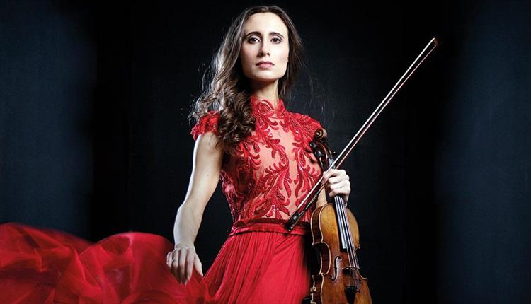Jennifer Pike with a violin