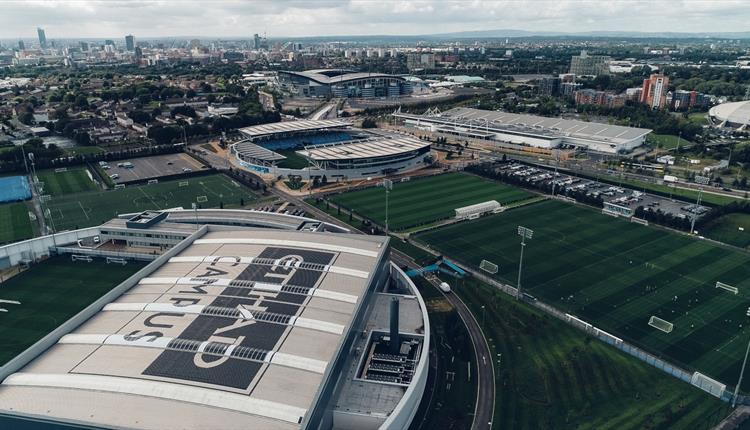Drone footage of the City Football Academy