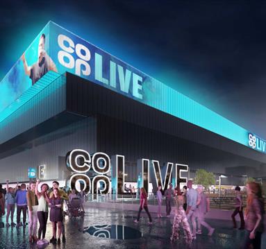 Exterior CGI view of Co-op Live