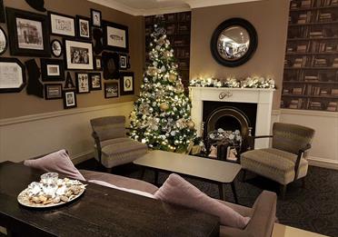 Room with Christmas tree