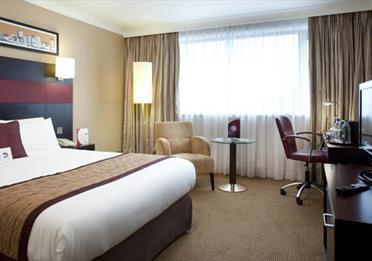 Bedroom inside The Crowne Plaza Manchester Airport Hotel