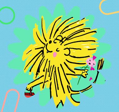Drawing: happy flower