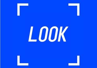 Blue poster: Look