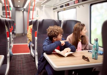 Children on a train