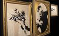 The Art of Banksy protest triptych